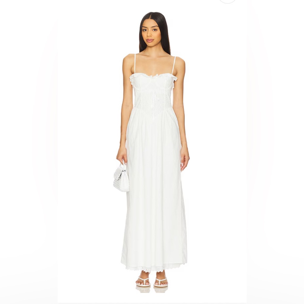 White Maxi Sundress with Spaghetti Straps